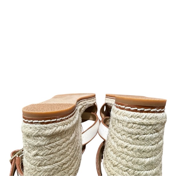 Talbots Chic Canvas Espadrille Platform Sandals Size 9M Neutral Strappy - Picture 11 of 13